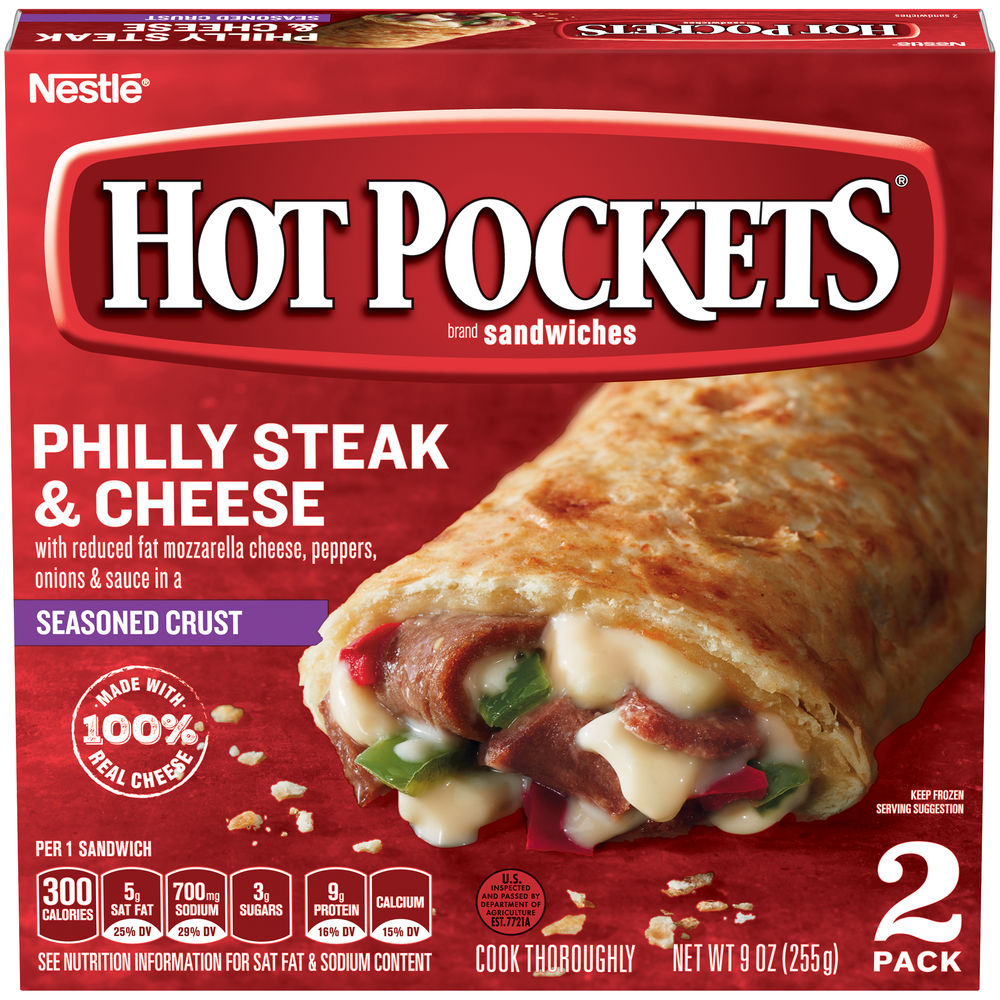 Hot Pockets Philly Steak and Chs 2ct 9oz AF Req